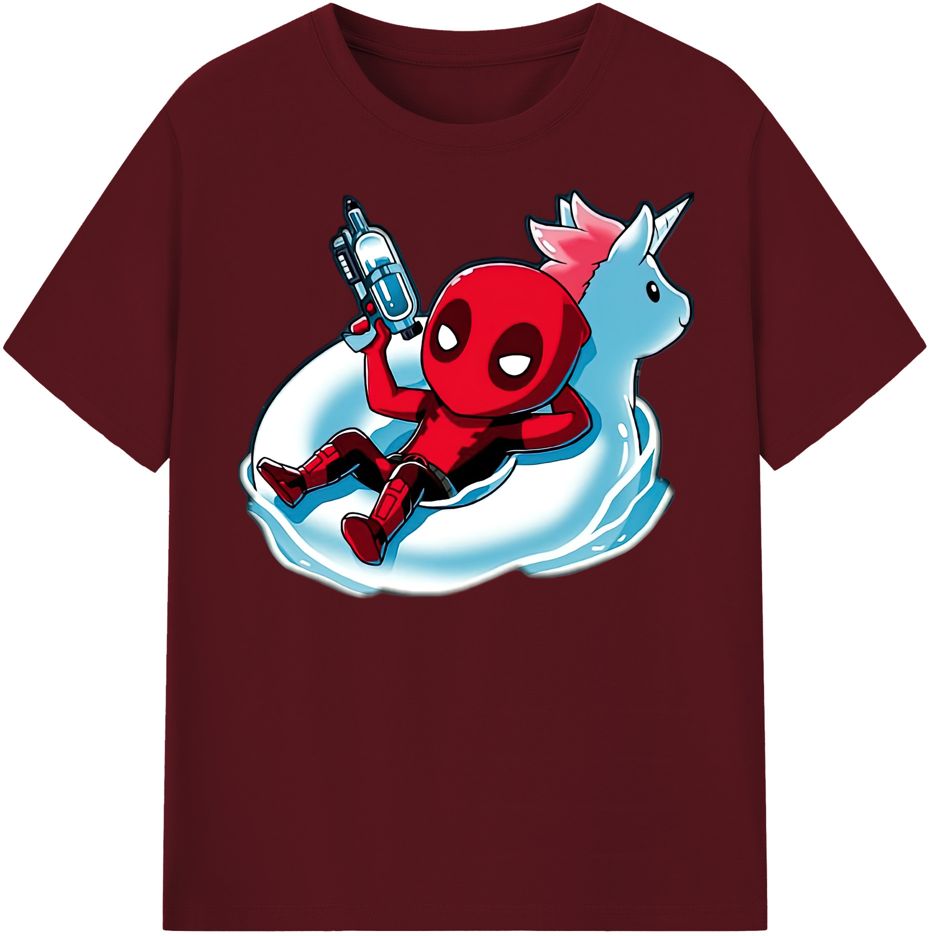 （画像用） Deadpool デッドプール 綿100％半袖Tシャツ（フロントプリント）